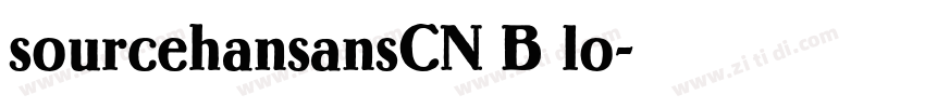 sourcehansansCN B lo字体转换